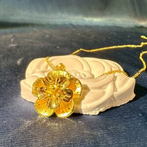 山茶花蕊立體吊墜