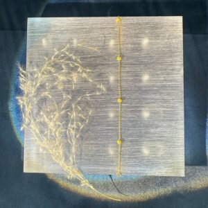 中鑽紗金球手鍊