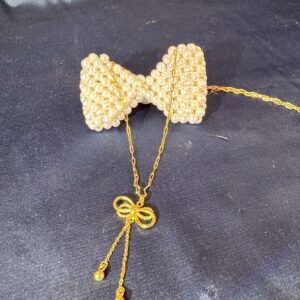 麻花雙層蝴蝶結項鍊