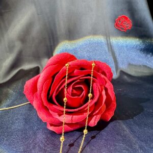 亮面金珠雙鏈手鍊