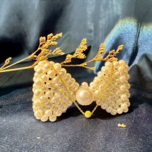 單鑽紗金球手鍊