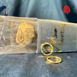 刻花雙金珠耳圈